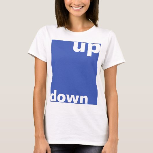 単にデザイン"四角形を上に下へ" +あなたのアイディア Tシャツ (正面)