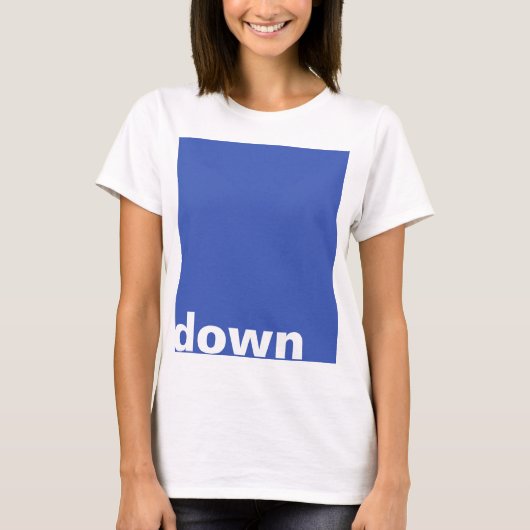 単にデザイン"長方形の青を下へ" +あなたのアイディア Tシャツ (正面)