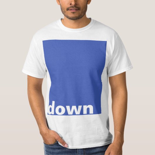 単にデザイン"長方形の青を下へ" +あなたのアイディア Tシャツ (正面)