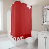 単にデザイン"長方形を赤く下げる" +あなたのアイディア シャワーカーテン (インサイチュ)