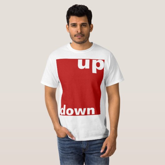 単にデザイン"長方形を赤く下げる" +あなたのアイディア Tシャツ (正面フル)