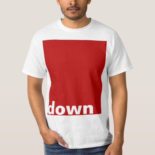 単にデザイン"長方形を赤く下げる" +あなたのアイディア Tシャツ (正面)