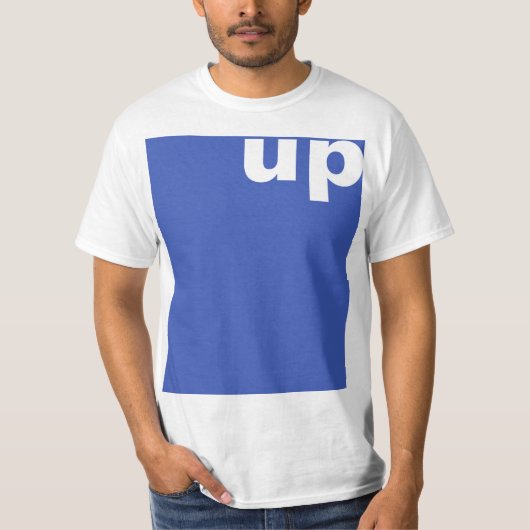 単にデザイン"長方形を青く上げる" +あなたのアイディア Tシャツ (正面)