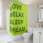 単にデザイン"長方形春緑" シャワーカーテン (インサイチュ)