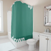 単にデザイン"長方形海を緑色に上げる" シャワーカーテン (インサイチュ)