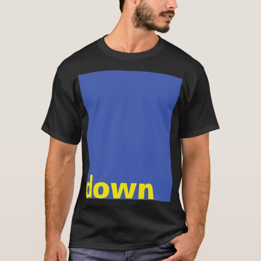 単にデザイン「rectangle blue down」+アイディア tシャツ (正面)