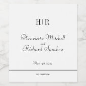 単にパーソナライズされたワエレガントインラベル ワインラベル (シングルラベル)