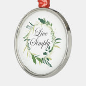 単にフローラを生感動的きる メタルオーナメント (左)