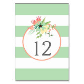 単にフローラストライプとテーブル番号テーブルカード テーブルナンバー (裏面)