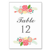 単にフローラテーブル番号テーブルカード テーブルナンバー (裏面)