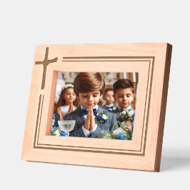 単にミニマエレガントリストのキリスト教クロスデザイン レーザー彫刻フレーム