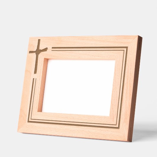 単にミニマエレガントリストのキリスト教クロスデザイン レーザー彫刻フレーム (左)