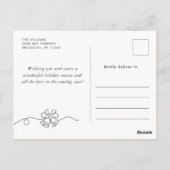 単にメリーエレガントクリスマスグリーティングホリデー ポストカード (裏面)