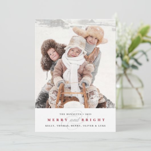 単にメリー休日の写真カード | Cranberry シーズンカード (スタンド正面)