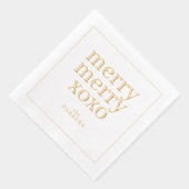 単にメリーXOXOクリスマスID1009 箔ナプキン (右)