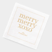 単にメリーXOXOクリスマスID1009 箔ナプキン (左)