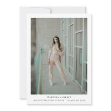 単にモダン卒業フォトカード