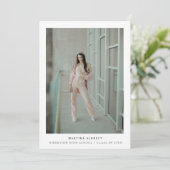 単にモダン卒業フォトカード サンキューカード (スタンド正面)