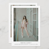 単にモダン卒業フォトカード サンキューカード (正面/裏面)