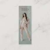 単にモダン卒業写真の名刺 スキニー名刺 (正面)