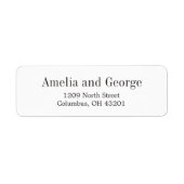 単にモダン差出人住所ラベル ラベル (正面)