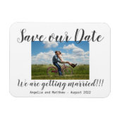 単にモダン私たちは結婚している写真T救を取得 マグネット (横)