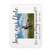 単にモダン私たちは結婚している写真T救を取得 マグネット (縦)