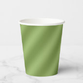 単にモダン緑無地ののグラデーション波形パターン 紙コップ (裏面)