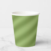 単にモダン緑無地ののグラデーション波形パターン 紙コップ (正面)