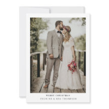 単にモダン聖降誕祭 |の結婚写真カード