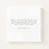 単にモダン黒賛美と白の説教ノート ノートブック (裏面)