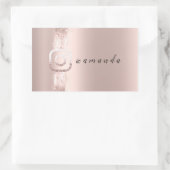 単にモダンSocial Instagraのロゴを作成 長方形シール (バッグ)