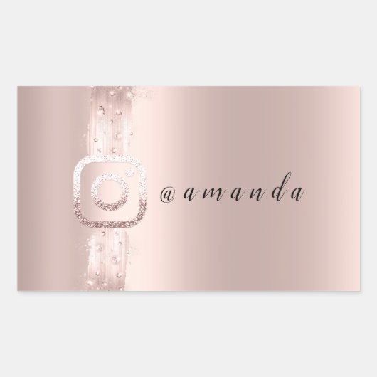 単にモダンSocial Instagraのロゴを作成 長方形シール (正面)