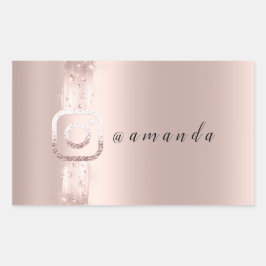 単にモダンSocial Instagraのロゴを作成 長方形シール