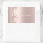 単にモダンSocial Instagraのロゴを作成 長方形シール (バッグ)