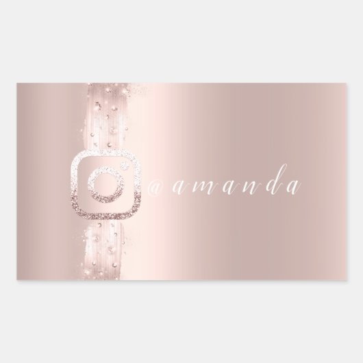 単にモダンSocial Instagraのロゴを作成 長方形シール (正面)