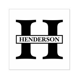 単にモノグラム名 ラバースタンプ