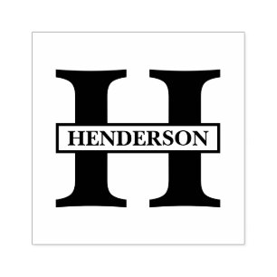 単にモノグラム名 ラバースタンプ