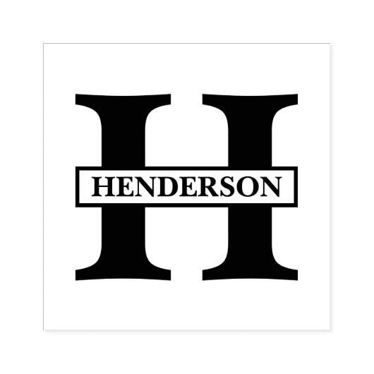 単にモノグラム名 ラバースタンプ (インプリント)