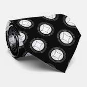 単にリベットで結ぶネクタイ、白黒 ネクタイ (ロール)