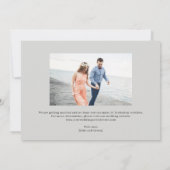 単にロマンチックな価値を待つ日付カードを保存 サンキューカード (裏面)