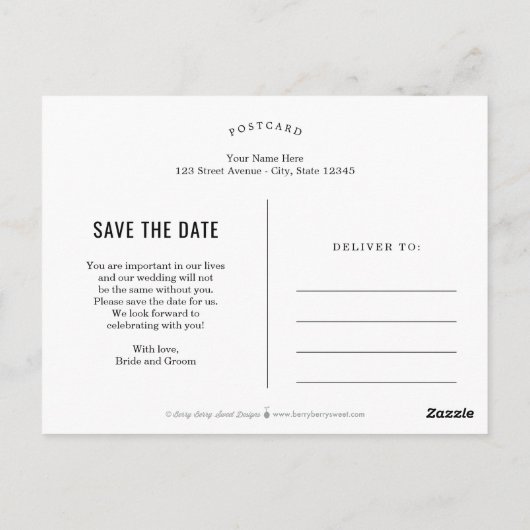 単にロマンチックに待つ価値がある日付を保存 ポストカード