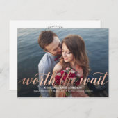 単にロマンチックに待つ価値がある日付を保存 ポストカード (正面/裏面)