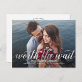 単にロマンチックに待つ価値がある日付を保存 ポストカード (正面/裏面)