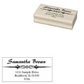 単にヴィンテージと縁どのデザイン+アイディア ラバースタンプ (押印)