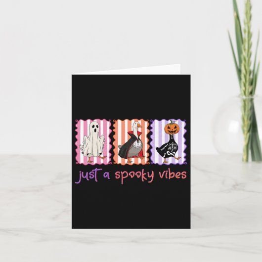 単に不気味バイブ間抜けハロウィーンの治療か カード (正面)