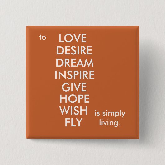 単に住んでいます 缶バッジ (正面)