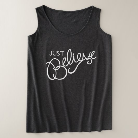 単に信じスローガンの白文字グラフィックTシャツ Tシャツ (デザイン正面)
