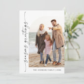 単に写真エレガントのスタイリッシュクリスマス挨拶 シーズンカード (スタンド正面)