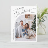 単に写真エレガントのスタイリッシュクリスマス挨拶 シーズンカード (スタンド正面)